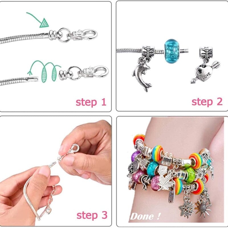 🎁Sale 49% OFF 🎁 Girls Charm Bracelet Making Kit